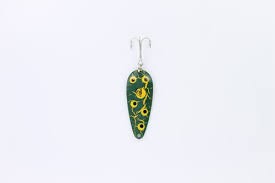 Eppinger 213 Dardevle Imp Spoon, 2 1/4", 2/5 oz, Crackle Frog, Nickel Back