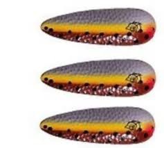 Eppinger 1307 Lil' Devle Spoon, 1 1/8", 1/8 oz, Brown Trout, Hammered Brass Back