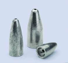 Bullet Weights BW14 Worm Weight Natural 1/4oz Ziplock 10Bg