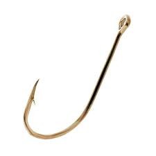 Eagle Claw 084RAH-4 Plain Shank Offset Hook, Size 4, Curved Point