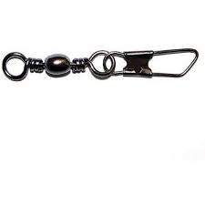 Eagle Claw 01042-014 Barrel Swivel Sz14 w/Safety Snap Black 7Pk