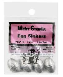 WATER GREMLIN PEG6 EGG CP12 1OZ