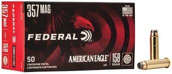 Federal AE357A American Eagle Pistol Ammo 357 Mag 158Gr 50Rnd JSP