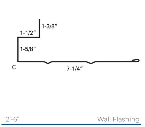 4910839 7.25" Door Jamb Striated - 29Ga - CF45 - Bright White 12'6"