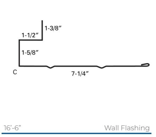 4911139 7.25" Door Jamb Striated - 29Ga - CF45 - Bright White 16'6"