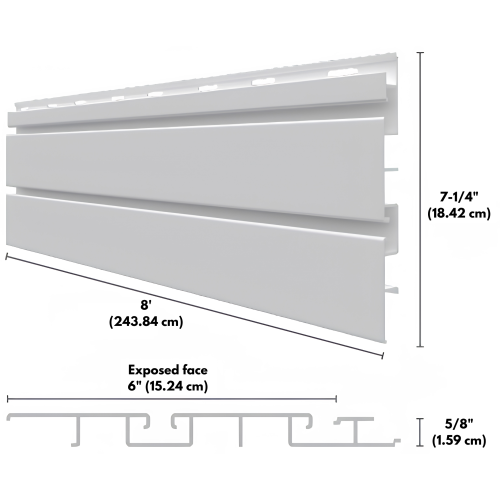 Trusscore SlatWall 8' White