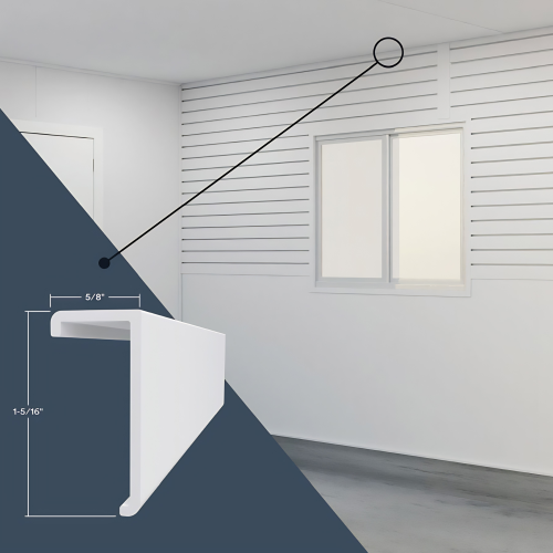 Trusscore SlatWall Top Cap 8'