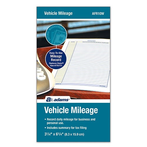Vehicle Mileage Journal, Daily Driving Log and Expense Summary, 3-1/4" x 6-1/4"