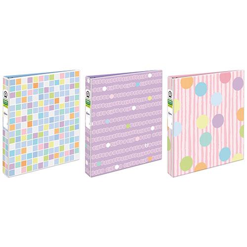 1" Fashion Binder, Round Rings,  Assorted (Blue, Pink, Purple)
