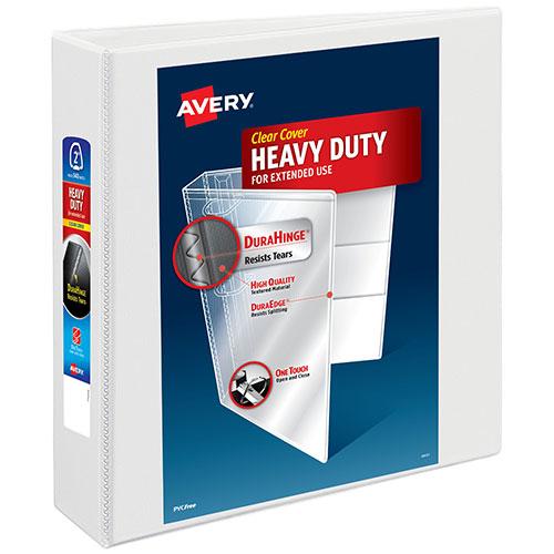 Heavy-Duty View Binder, 2" One Touch EZD Rings, 540-Sheet Capacity, 2.8 Inch Wide Spine, White