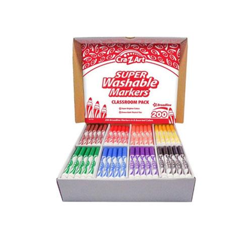 Washable Marker Classroom Pack, Broadline, 200 Count, Assorted