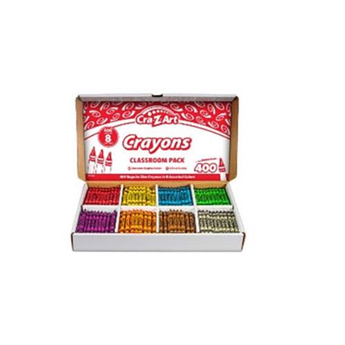 Crayon Classroom Pack, 8 Colors, 400 Count