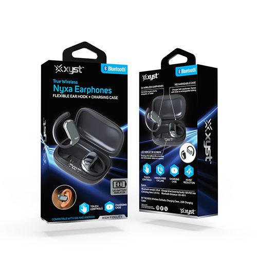 Nyxa True Wireless Earphones, Black