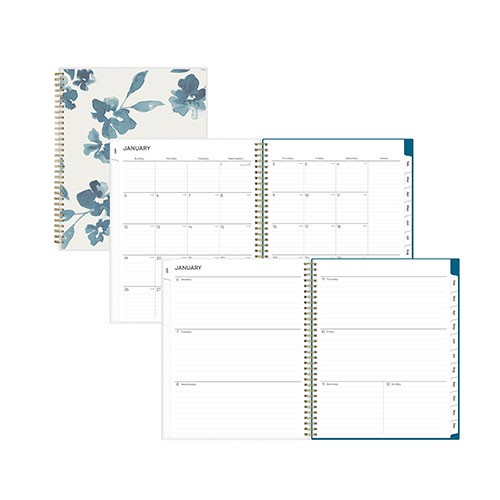 Planning Calendar Bakah Blue 8.5x11 Weekly/Monthly 