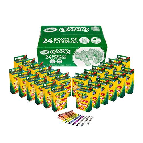 24 Count Crayon Bulk Pack (24 Boxes)