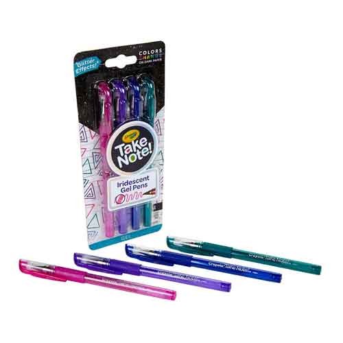 4 Count Take Note! Iridescent Gel Pens