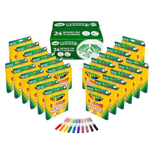 10 Count Broad Line Marker Bulk Pack (24 Boxes)