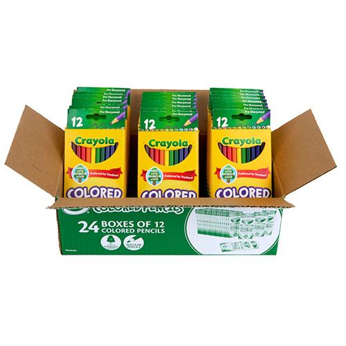 12 Count Colored Pencil Bulk Pack (24 Boxes)