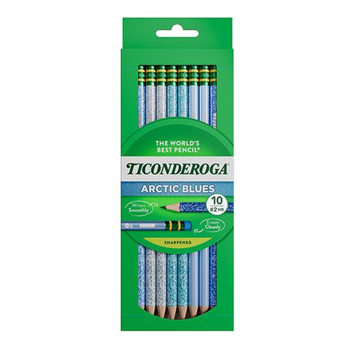 Ticonderoga Arctic Blue Pencils, Assorted, 10 Count