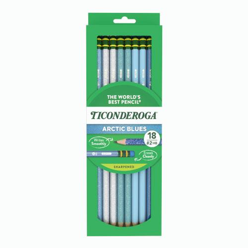 Ticonderoga Arctic Blue Pencils, Assorted, 18 Count