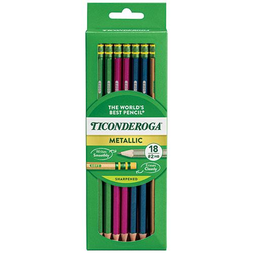 Ticonderoga Metallic Pencils, 18 Count