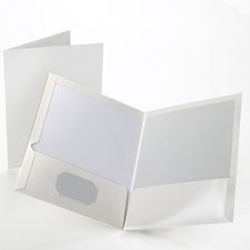 Oxford Portfolios, Laminated, 2 Pocket, White