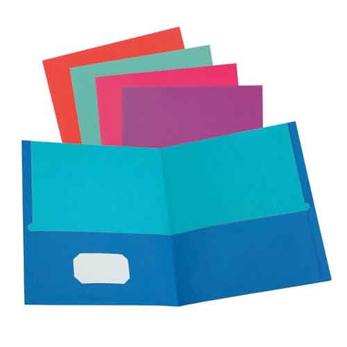 Oxford Twisted Twin Pocket Portfolio Display, 50 Count