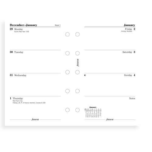 Week On Two Pages Diary, Mini