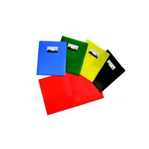Two Pocket Heavy Gauge Folders, Black, Imprinted