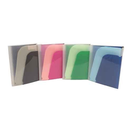 Wave Dual Folder w/ zip envelope Page, Assorted