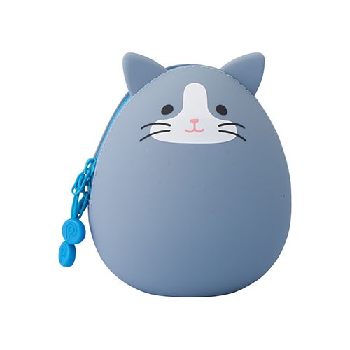PuniLabo Egg Pouch, Gray Cat