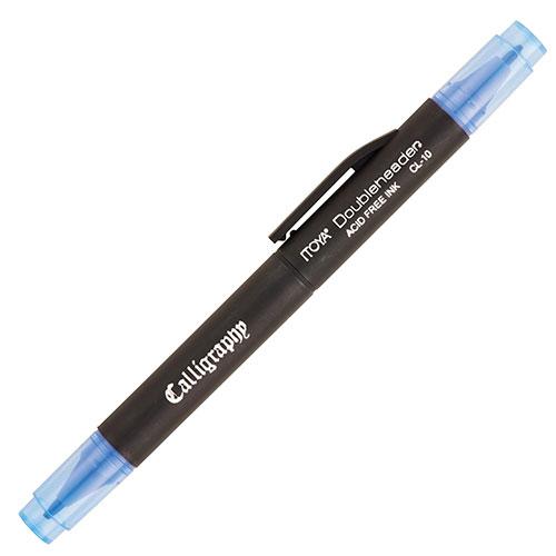 Doubleheader Calligraphy Marker with 2 Chisel Tips, 1.5mm and 3.0mm, Blue