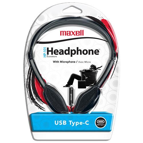 HP-101 USB-C Headphones with Microphone, Black