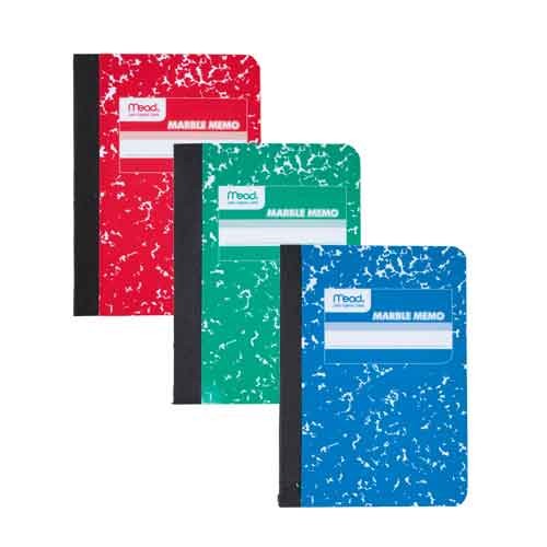 Memo Book, 3-1/4" x 4-1/2", Assorted, 80 Count