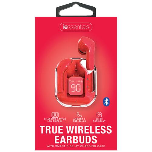 iEssentials True Wireless Earbuds, Red