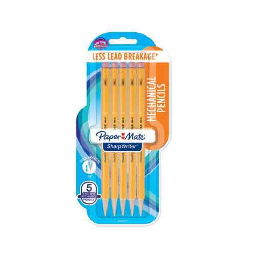 Paper Mate Sharpwriter Pencil, Yellow, 5 Count