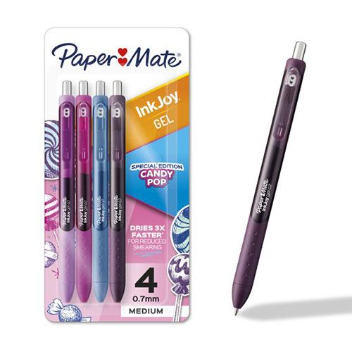 Paper Mate® InkJoy® Gel Pens, Candy Pop Colors, Medium (0.7mm) Point, Retractable, 4 Count