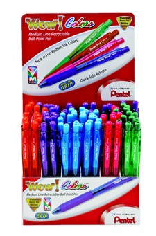 WOW! Count Colors Retractable Ball Point Display, 48 Count