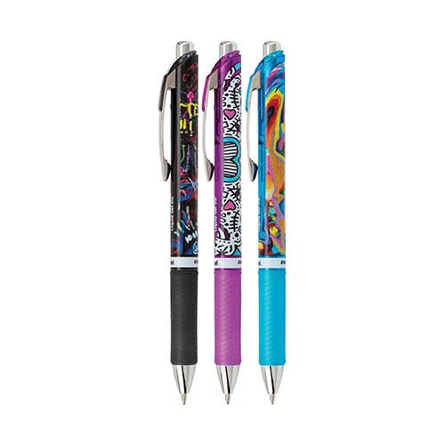 Energel RTX Liquid Gel Pen, (0.7mm) Med. Line, Assorted Barrels Dozen Box                