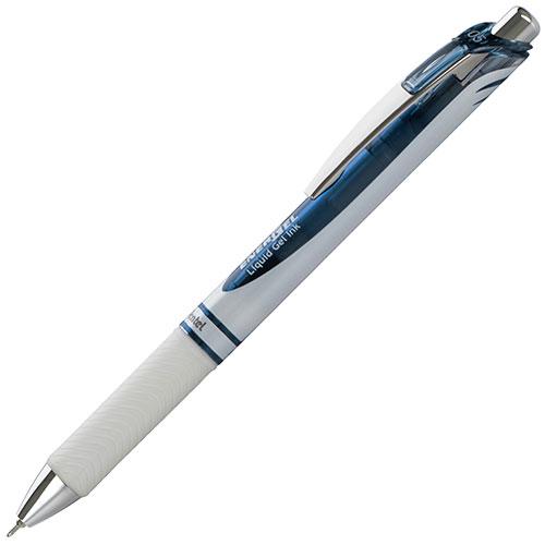 EnerGel Pearl Retractable (0.5mm) Needle Tip, Fine Line, Navy Blue Accent, Navy Blue Ink