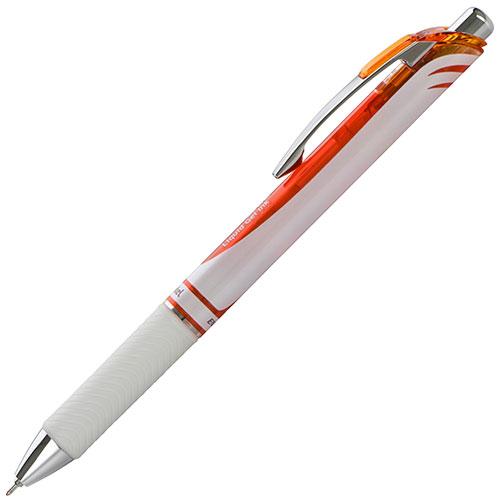 EnerGel Pearl Retractable (0.5mm) Needle Tip, Fine Line, Orange Accent, Orange Ink