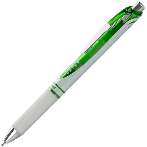 EnerGel Pearl Retractable (0.5mm) Needle Tip, Fine Line, Lime Green Accent, Lime Green Ink