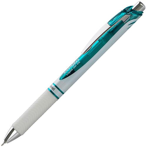 EnerGel Pearl Retractable (0.5mm) Needle Tip, Fine Line, Turquoise Accent, Turquoise Ink