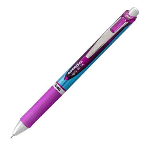 EnerGel Deluxe RTX Retractable, Refillable Liquid Gel Pen, Needle Tip, Violet Ink