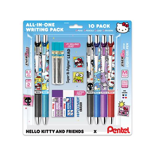 Writing Essential Packs, Hello Kitty & Friends, BL77 (A/B/C/V), 2 PL77 (A/C), 0.7mm Refill Lead, Small Block Eraser