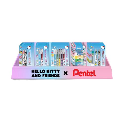 Hello Kitty & Friends Display,  Limited Edition, EnerGel RTX/ RSVP/ EnerGize/ Hi-Polymer Eraser,  Counter Display - 30 Pieces