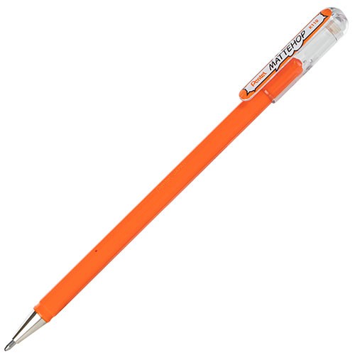 Pentel Arts Hybrid MATTEHOP Gel Roller, 1.0mm, Orange