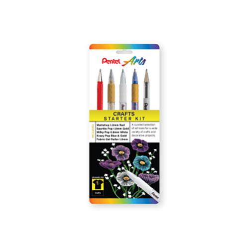 Pentel Arts Crafts Sketching Starter Kit, Plastic-Free 5 Pack
