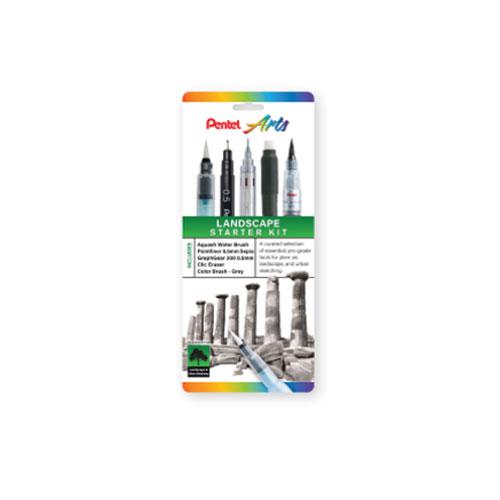 Pentel Arts Landscape Starter Kit, Plastic-Free 5 Pack