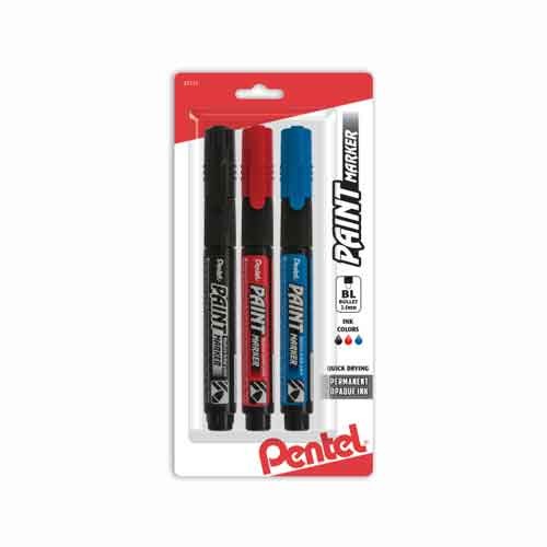 Paint Markers, Medium Bullet Point, Assorted Ink (ABC) 3 Pack
